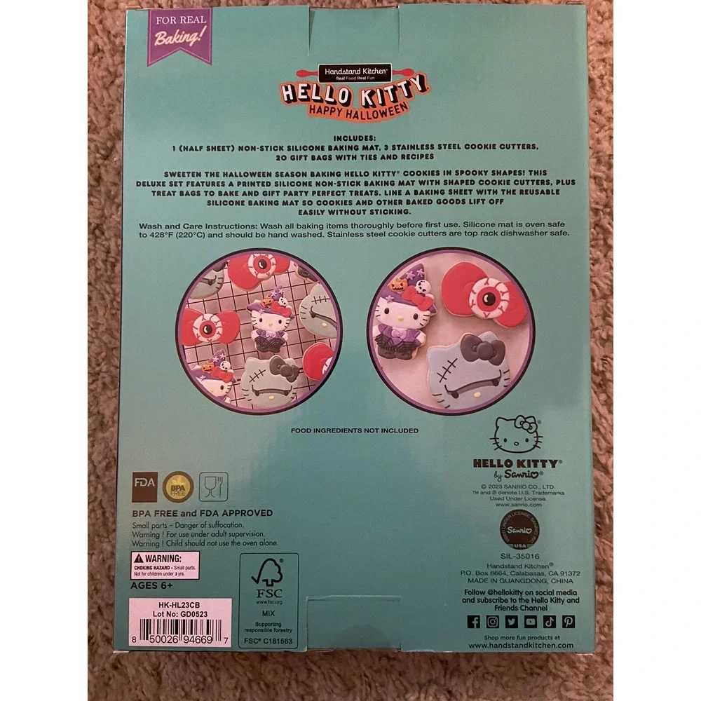 Hello Kitty Happy Halloween 45 Piece Cookie Baking Set NIB Sanrio
